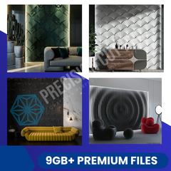3D Wall Decor & Wave Panel CNC Design Bundle – VOL 1 | 400+ RLF & ART Files
