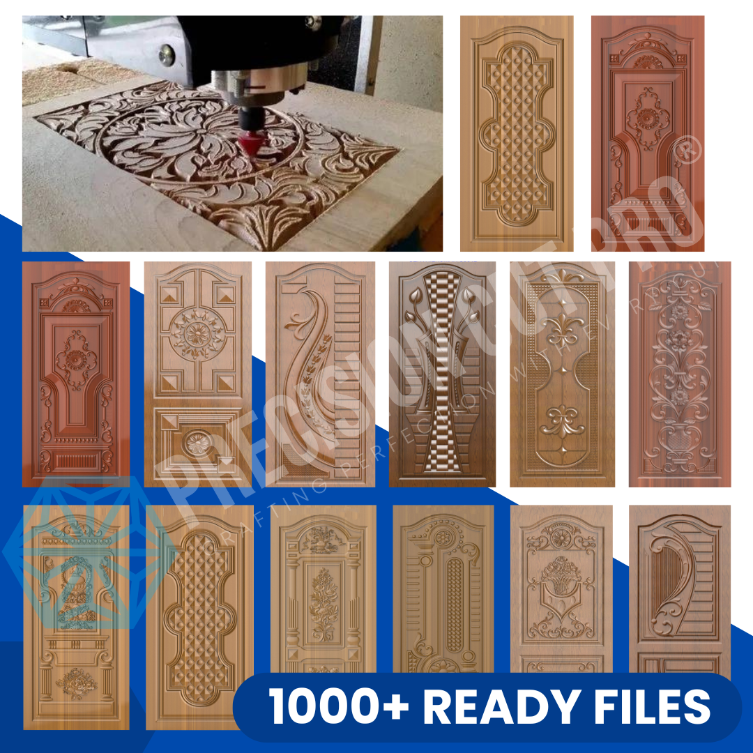 3D Door Bundle: 1000+ Door Designs for CNC