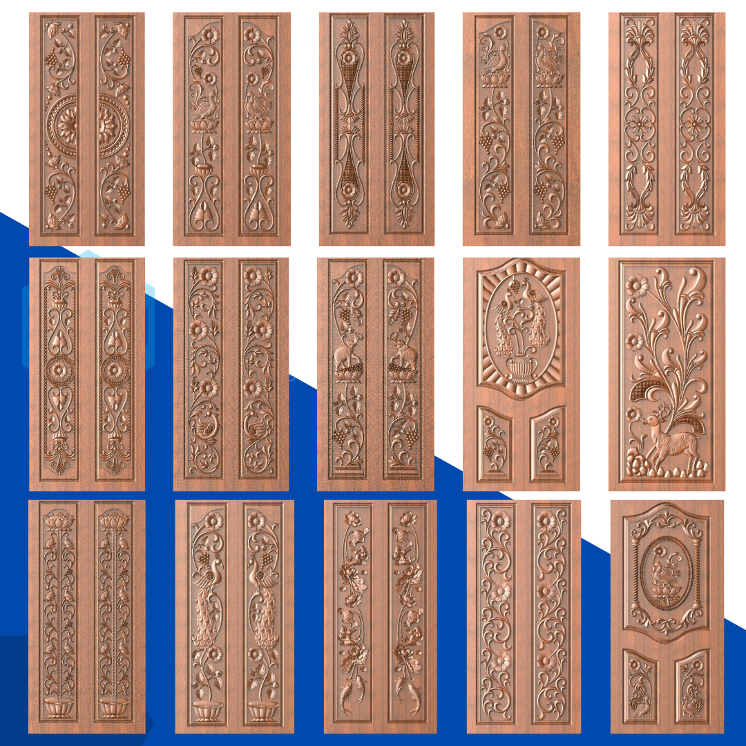 3D Door Bundle: 1000+ Door Designs for CNC