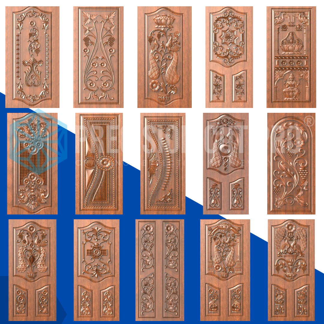 3D Door Bundle: 1000+ Door Designs for CNC